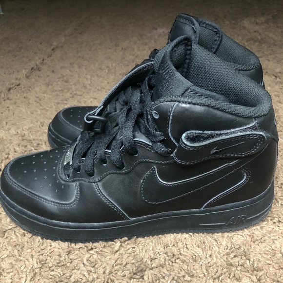 Nike Air Force mid all black - Picture 3 of 7